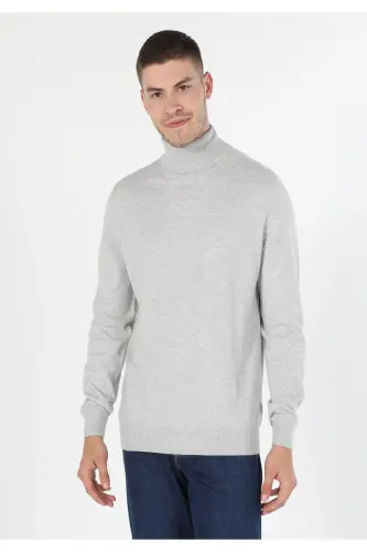 Slim Fit Fisherman Men's Gray Stone Sweater Cl1023624-q1.v2_STM - 4