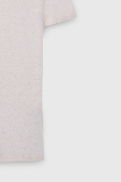 Slim Fit Футболка с круглым вырезом из хлопка узкого кроя - 3