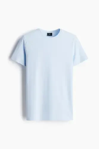 Slim Fit Футболка-Светло-синий - 5