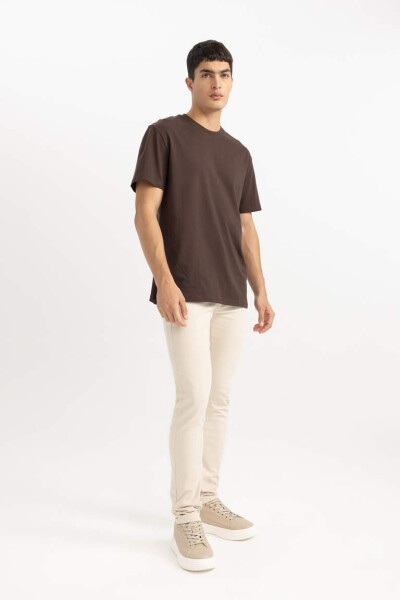 Slim Fit Gabardine Chino Canvas Pants Sand - 2