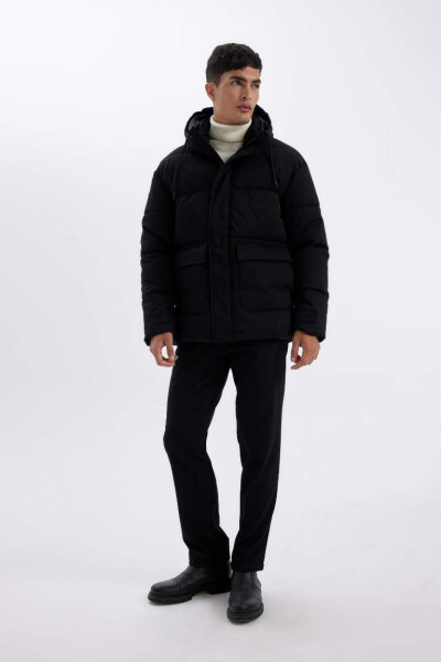 Slim Fit Hooded Down Jacket - 2