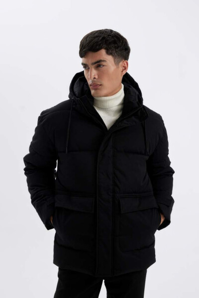 Slim Fit Hooded Down Jacket - 3