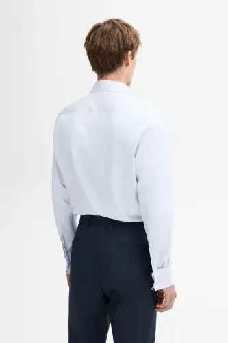 Slim Fit Ikki Qo'ltiqlik Qovurg'ali Ko'ylak - MASSIMO DUTTI (1)