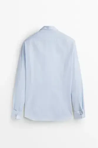 Slim Fit Ikki Qo'ltiqlik Qovurg'ali Ko'ylak - 4