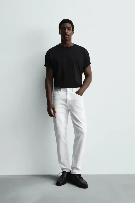 SLIM FIT JEAN-Белый - ZARA