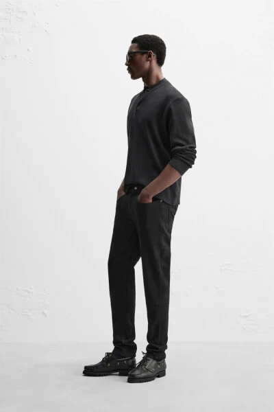 SLIM FIT JEAN-Black - 4