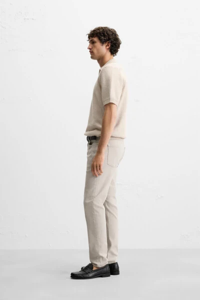 SLIM FIT JEAN-Экрю - 4