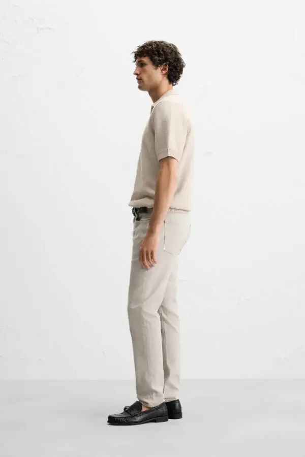 SLIM FIT JEAN-Экрю - 4