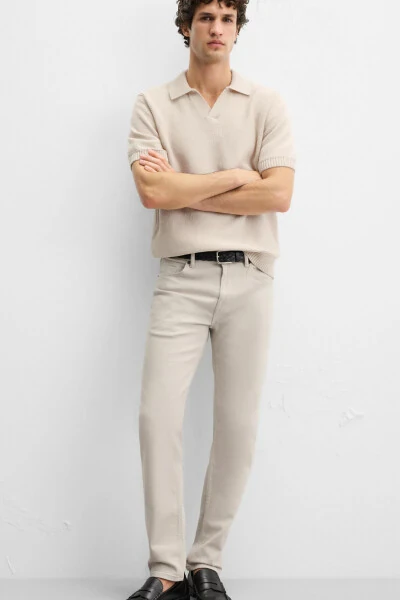 SLIM FIT JEAN-Экрю - 5