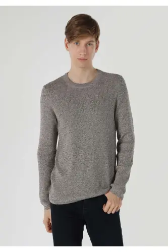 Slim Fit jigarrang erkaklar uchun trikotaj ko'ylagi - 3