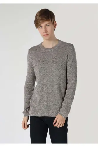 Slim Fit jigarrang erkaklar uchun trikotaj ko'ylagi - 4