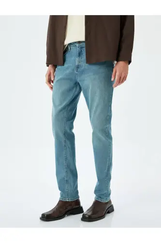 Slim Fit Jinsilar - Brad Jean-O'rta Indigo - 3