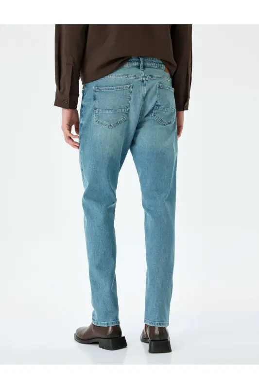 Slim Fit Jinsilar - Brad Jean-O'rta Indigo - 4