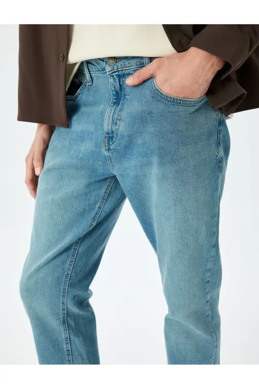 Slim Fit Jinsilar - Brad Jean-O'rta Indigo - 5