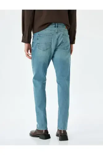 Slim Fit Jinsilar - Brad Jean-O'rta Indigo - 4