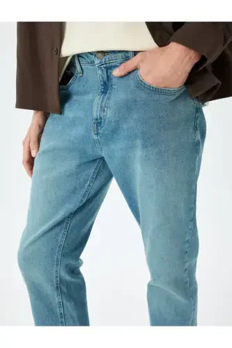 Slim Fit Jinsilar - Brad Jean-O'rta Indigo - 5