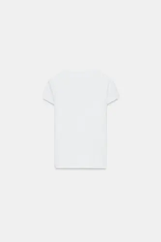 SLIM FIT KALTA YENGLI T-SHIRT-Oq - 3