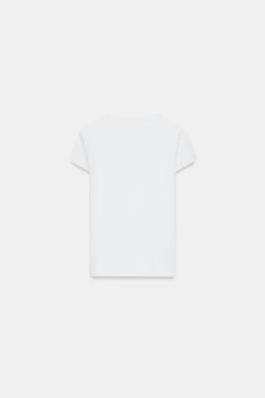 SLIM FIT KALTA YENGLI T-SHIRT-Oq - 3