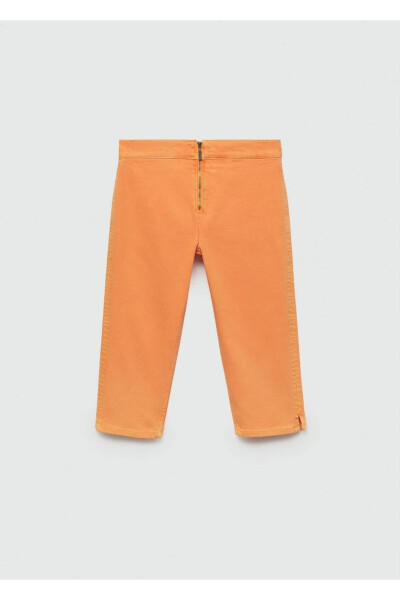 Slim Fit Kapri Fermuarlı Jean - 3