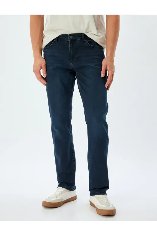 Slim Fit Kot Pantolon - Brad Jean - K. İNDİGO - 3