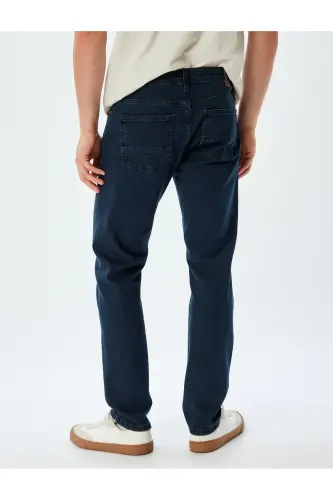 Slim Fit Kot Pantolon - Brad Jean - K. İNDİGO - 4