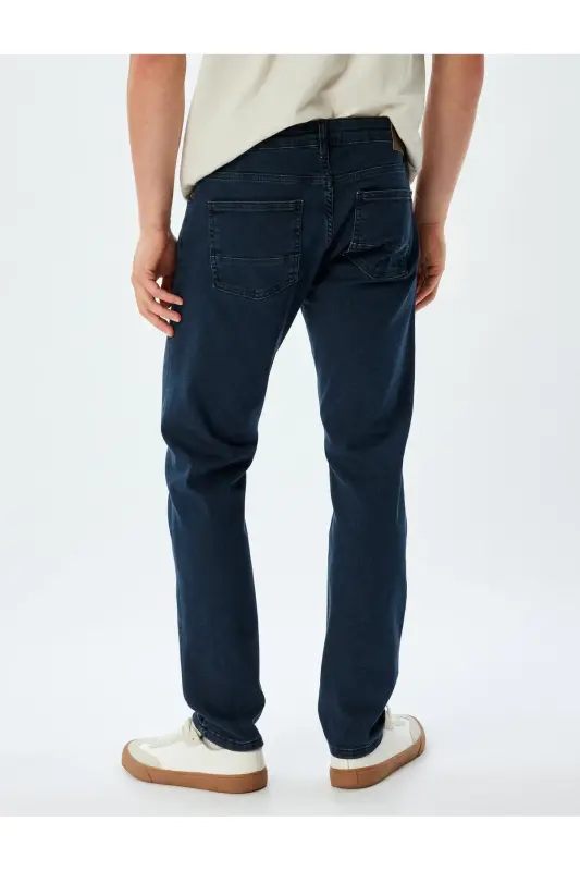Slim Fit Kot Pantolon - Brad Jean - K. İNDİGO - 4