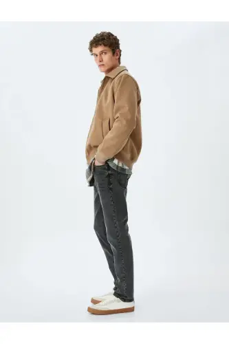Slim Fit Kot Pantolon - Brad Jean - Siyah - KOTON (1)