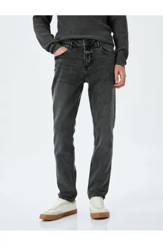 Slim Fit Kot Pantolon - Brad Jean - Siyah - 3