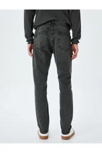 Slim Fit Kot Pantolon - Brad Jean - Siyah - 4