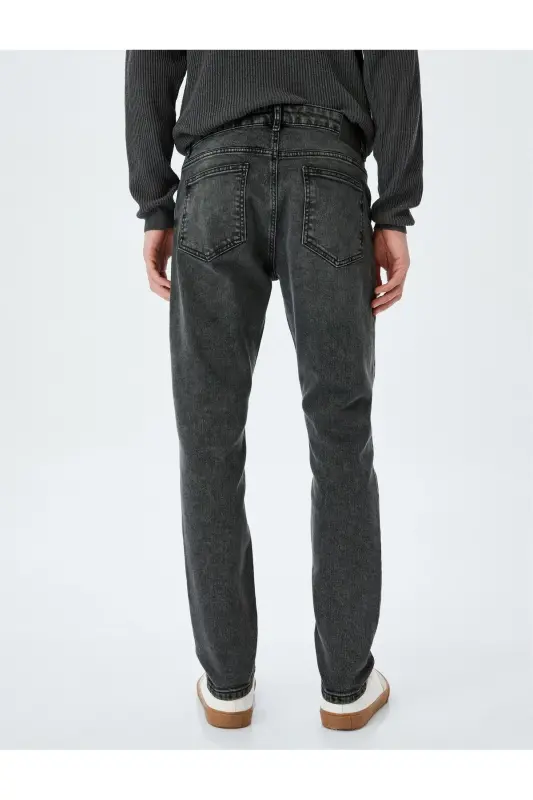 Slim Fit Kot Pantolon - Brad Jean - Siyah - 4