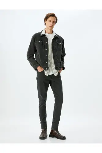 Slim Fit Kot Pantolon - Brad Jean - Antrasit - 1