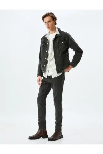 Slim Fit Kot Pantolon - Brad Jean - Antrasit - 2