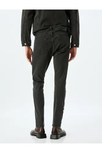 Slim Fit Kot Pantolon - Brad Jean - Antrasit - 4