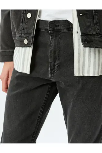 Slim Fit Kot Pantolon - Brad Jean - Antrasit - 5