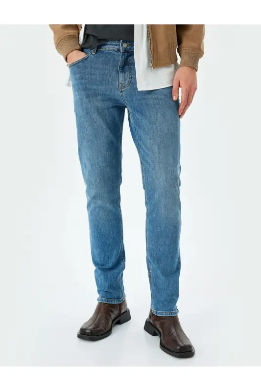 Slim Fit Kot Pantolon - Brad Jean-Açık İndigo - 3