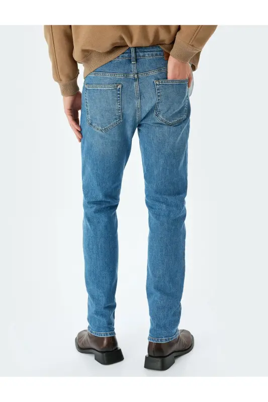 Slim Fit Kot Pantolon - Brad Jean-Açık İndigo - 4