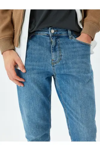 Slim Fit Kot Pantolon - Brad Jean-Açık İndigo - 5