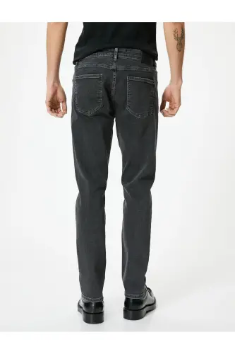 Slim Fit Kot Pantolon - Brad Jean-Antrasit - 4