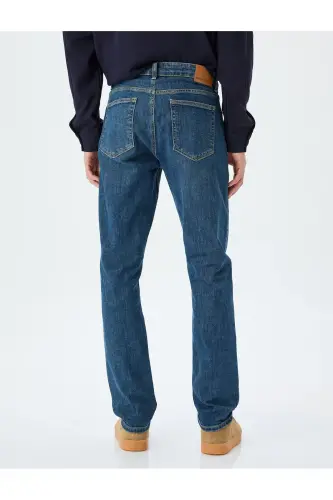 Slim Fit Kot Pantolon - Brad Jean-İndigo - 4