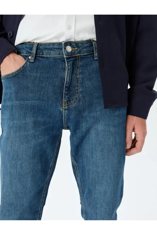 Slim Fit Kot Pantolon - Brad Jean-İndigo - 5