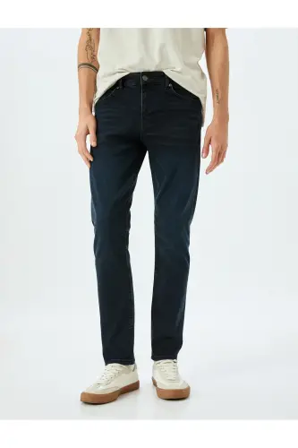 Slim Fit Kot Pantolon - Brad Jean-Koyu İndigo - 3