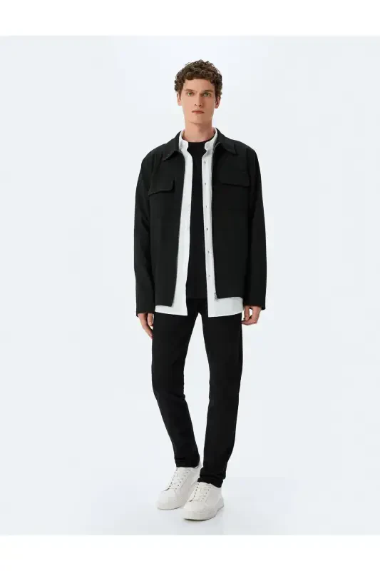 Slim Fit Kot Pantolon - Brad Jean-Siyah - 1