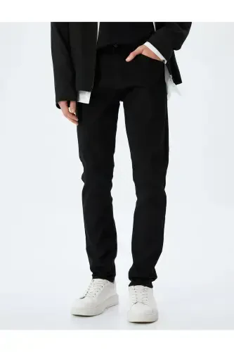 Slim Fit Kot Pantolon - Brad Jean-Siyah - 3