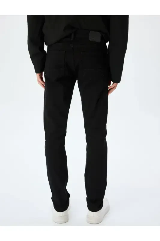 Slim Fit Kot Pantolon - Brad Jean-Siyah - 4