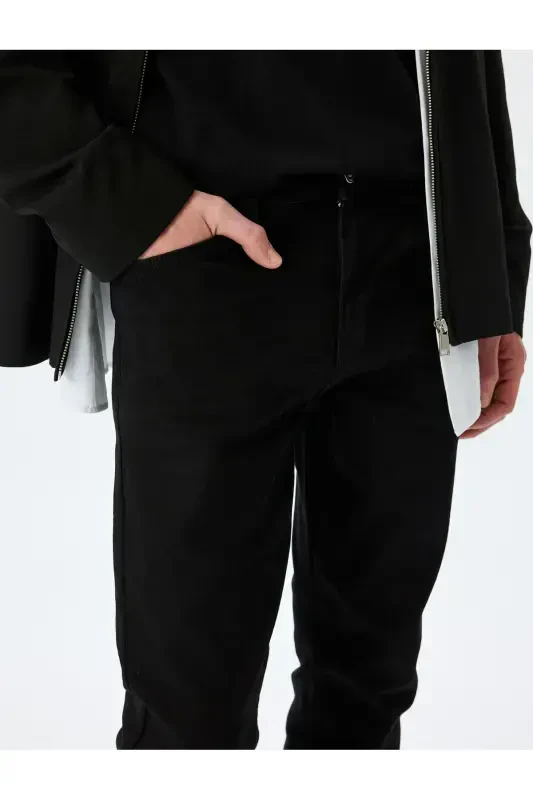 Slim Fit Kot Pantolon - Brad Jean-Siyah - 5