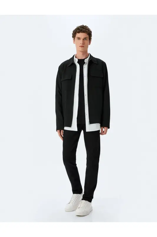 Slim Fit Kot Pantolon - Brad Jean-Siyah - KOTON