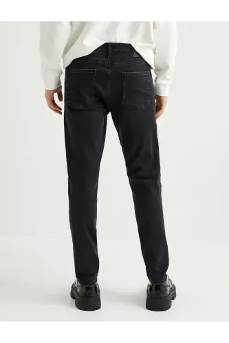 Slim Fit Kot Pantolon - Brad Jean-Siyah - 4