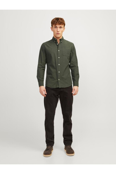 Slim Fit Ko'ylak 12182486 Jjeoxford Shırt L/s S21 Noos - 9