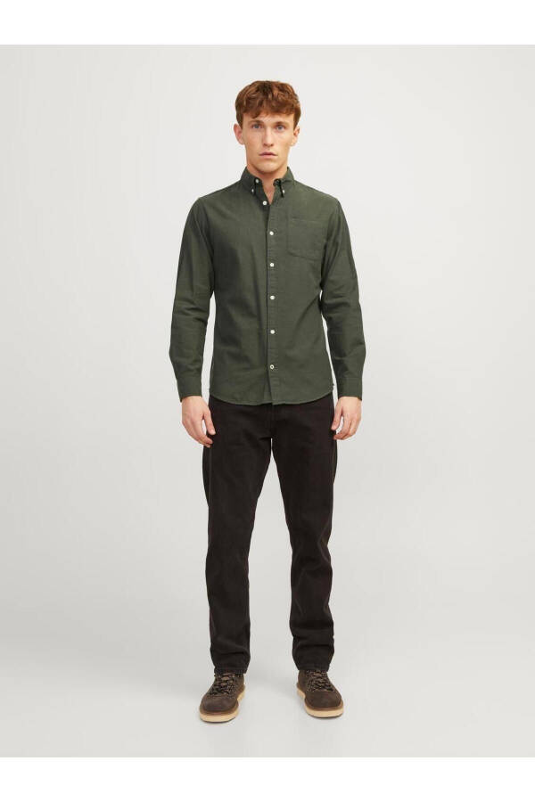 Slim Fit Ko'ylak 12182486 Jjeoxford Shırt L/s S21 Noos - 9