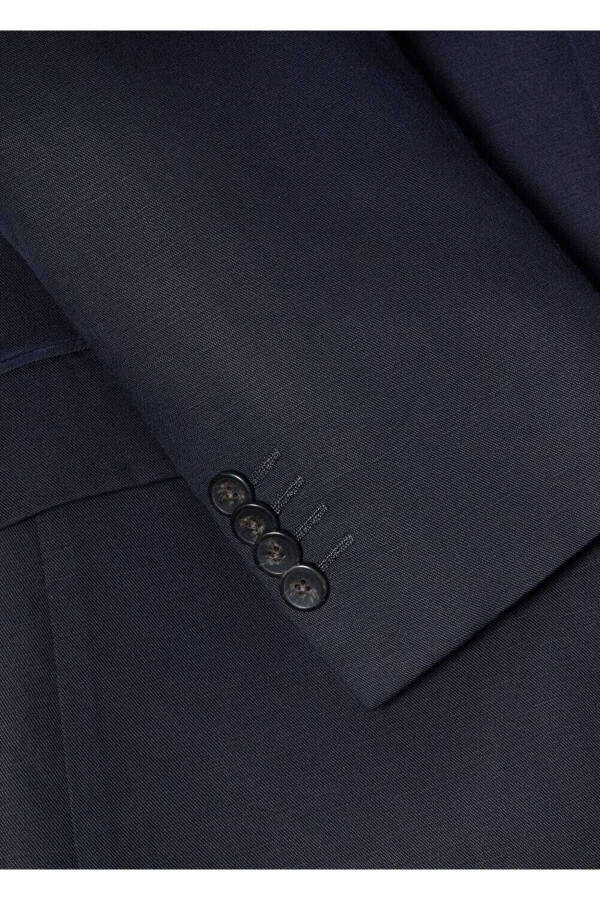 Slim Fit Linen Blazer Jacket - 5